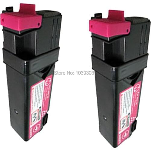 2 Pack Magenta Toner Cartridge Set Compatible for Xerox Phaser 6130 6130N KCMY 106R01281 106R01280