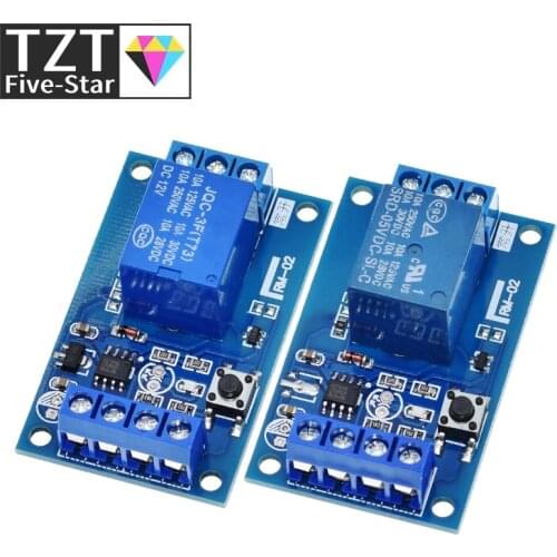 5V 12V Single Bond Button Bistable Relay Module Modified Car Start and Stop Self-Locking Switch One Key For Arduino