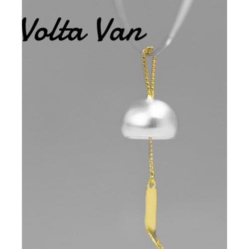 Volta Van 925 Sterling Silver Pendant Necklaces Elegant Jewelry Trendy 2021 New Fresh Wind Chimes Concise Party Women Necklaces