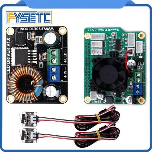 NanoDLP Shield V1.1 Expansion Board +Boost LED Driver Board + 2pcs CR-10 Endstops Limit Switch For SLA UV Cured 3D Printer Parts