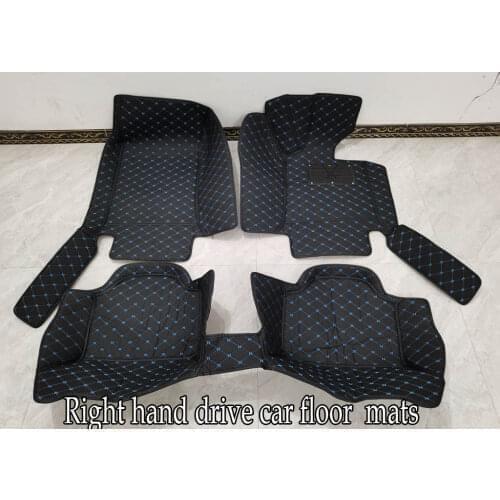 Right hand drive Uk model car floor mats for Kia Sorento Sportage K5 Forte Rio/K2 Cerato K3 Soul Cadenza Carens 5D car styling