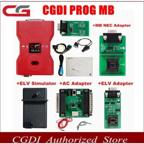 Original CGDI Prog MB for Benz Car Key Add Fastest for Benz Key Programmer Support All Key Lost with AC adapter ELV