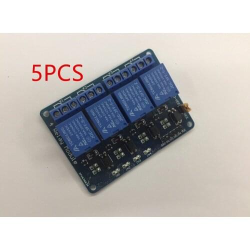 5PCS 24V 4 Channel Relay Module Controle Optocoupler Isolation Low level Trigger Relay 4Cannel 24V 4 Way Relay Module
