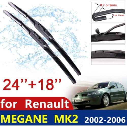 For Renault Megane Mk2 2002~2006 2003 2004 2005 Front Window Windscreen Windshield Wipers Car Wiper Blade Car Accessories