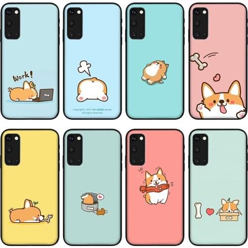 Corgi phone Case for Samsung Galaxy S21 Ultra Note 10 20 S20 Ultra Plus FE S10 M51 M31 A71 A51 silicone cover