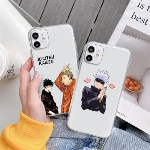 Jujutsu Kaisen Anime Phone Cases for IPhone 12 Mini Pro 7 8 Plus TPU Silicone Coque for IPhone 11 Pro X XS MAX XR