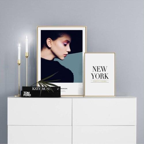 Modern Fashion Girl Wall Art Canvas Painting New York Quotes print Nordic Poster Decoration Picture for Living Room Home Decor