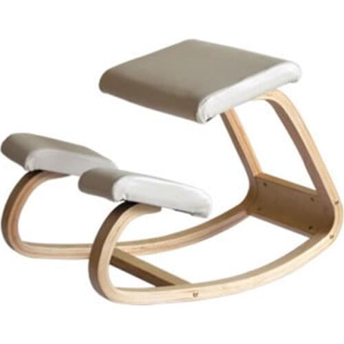 Kneeling Chair,Sitting Posture Correction Chair,Hunchback Protection Spine Swing Posture Wooden Bench,Comfortable and Durable