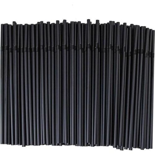 Cocktail Straw Small Black Plastic Suction Tubes Birthday Party Drinking Decor Tool Mini Drink Straws