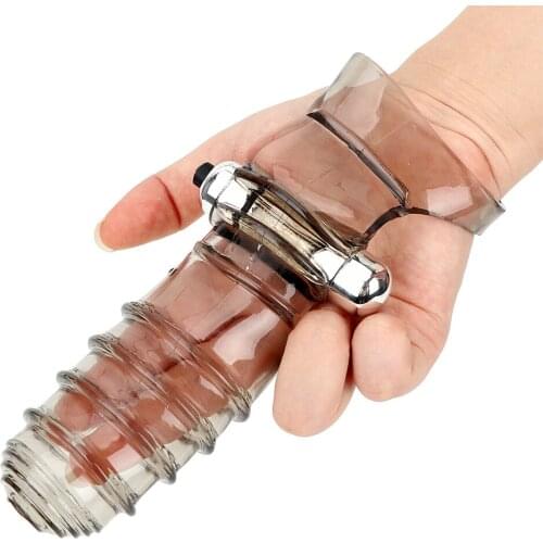 Finger Sleeve Vibrator G Spot Massage Clit Stimulate Female Masturbator Sex Toys for Women Lesbian Couple Orgasm Adult Products