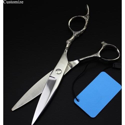 Customize logo japan 440c 6 inch Plum hair salon scissors cutting barber makas cut scissor Thinning shears hairdressing scissors