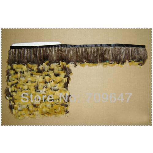 Bright Yellow Lady Amherst Pheasant Plumage Feathers 2 Meter Trim Height 5.0cm ,Feather Decoration