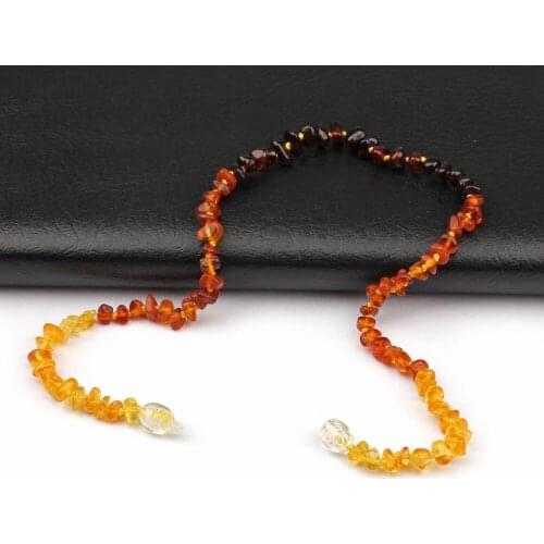 SA SILVERAGE Gift Baby jewelry Link Chain 2021 Girls Amber Natural Baltics Wax Stone New Rainbow Baby Necklace Full Moon