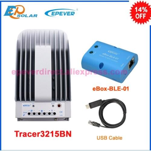 30a mppt solar tracking regulator EPEVER brand factory supply Tracer3215BN BLE BOX USB PC cable battery charging
