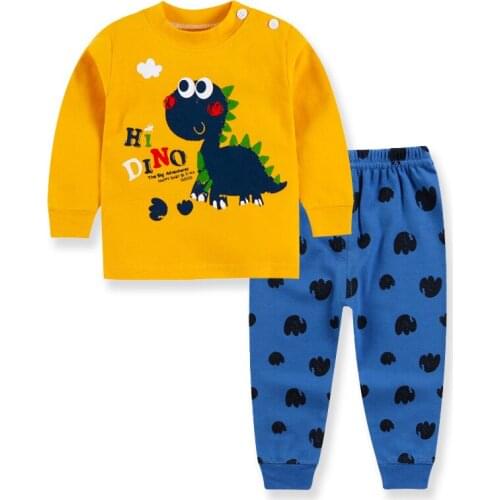 Winter Boys Girls Pajamas Sleepwear Outfit Set Pyjamas Newborn Baby Kids Cartoon Nightwear Baby Girls Clothes Pijamas Top+Pants