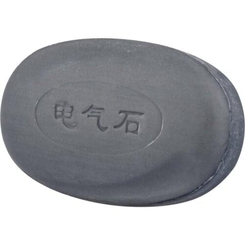 1PC Tourmaline Bamboo Soap 50g Tourmaline Black Natural Acne Traditional Charcoal Active Energy Herbal Soaps For Acne T1577