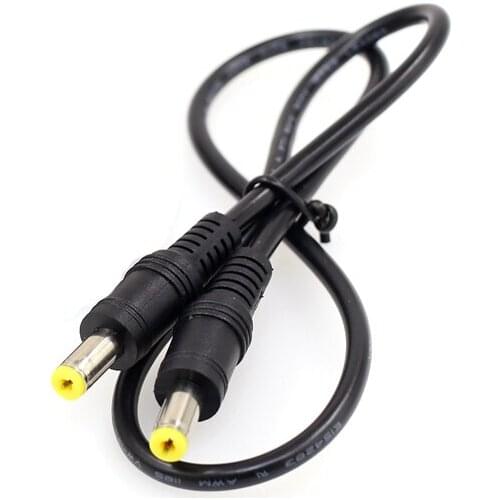 10pcs DC Cable 5.5x2.1mm Male To Male Cord 50cm 18AWG 5.5*2.1 Jack Power Cable