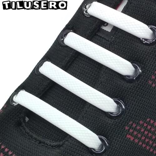 No Tie Silicone Elastic Shoelaces Of 14pcs Silicone Shoelaces For Sneakers Shoes Laces Solid Lazy Shoe Strings