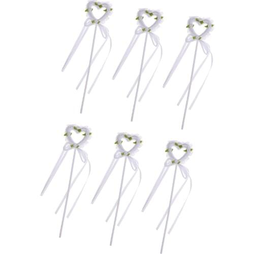 6 Pieces Cute Princess Fairy Wand for Kids Party Dress up Costume