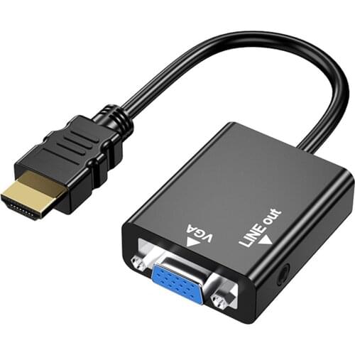 HDMI-compatible to VGA Adapter 1080P Male To Famale Converter Adapter for PC TV Box Laptop HDTV Projector Converter Cable