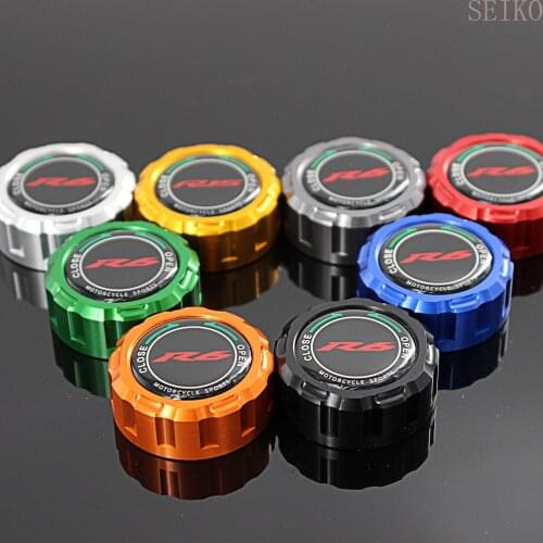 CNC Aluminum Motorcycle Oil cup cover pump cover Rear Brake Fluid Reservoir Cap Case For Yamaha YZF-R6 YZF R6 2006-2014