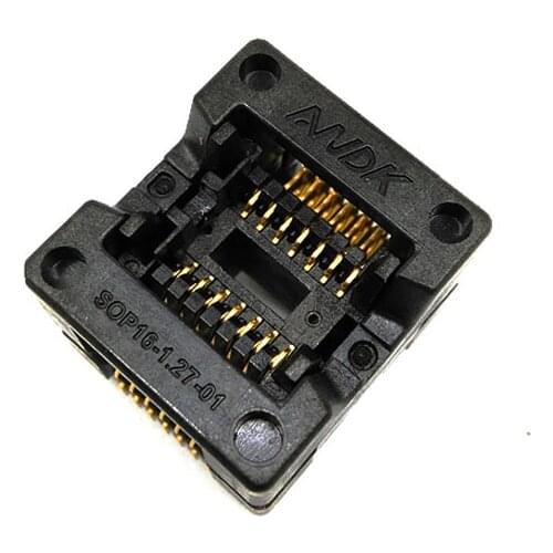 ANDK SOP14 SOIC 14 SO14 Burn in Socket Pin Pitch 1.27m IC Body Width 3.9mm 150mil Flash Test Socket OTS-16-1.27-03 Adapter
