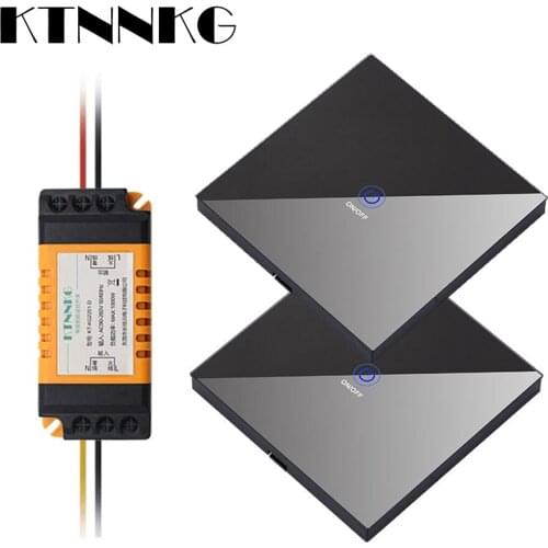 KTNNKG 1/2/3 gang 433Mhz smart push Wireless Switch Light RF Remote Control 110V 220V Receiver Wall Panel button Ceiling Lamp