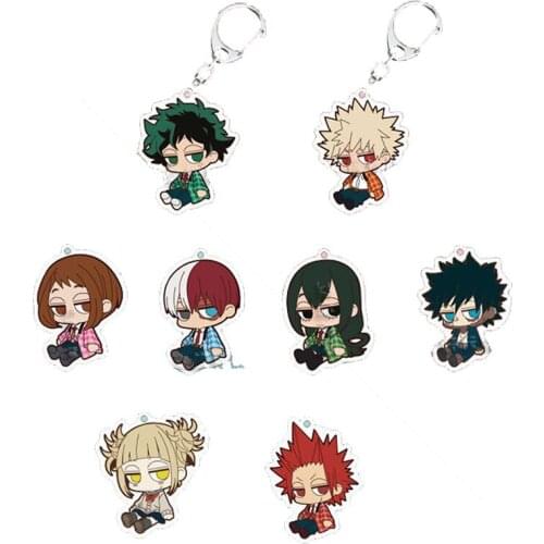 Anime My Hero Academia Boku No Hero Academia Keychain Acrylic Keyring Key Chain Pendants Cosplay