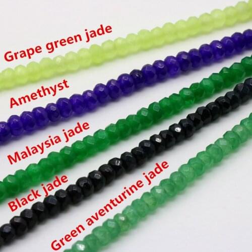 Abacus shaped chalcedony 2x4mm loose beads five colors to choose from 15" DIY women fashion accessories jewelry