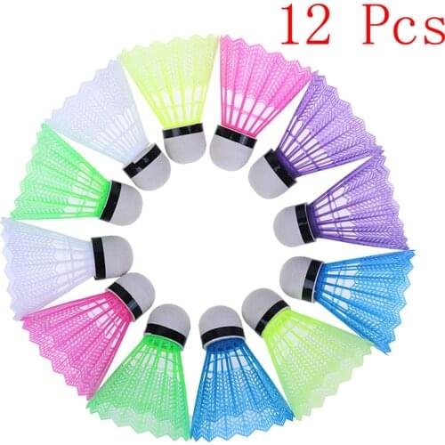 Colorful Badminton Balls Sport Training Train Portable Shuttlecocks Products Outdoor Supplies 12pcs