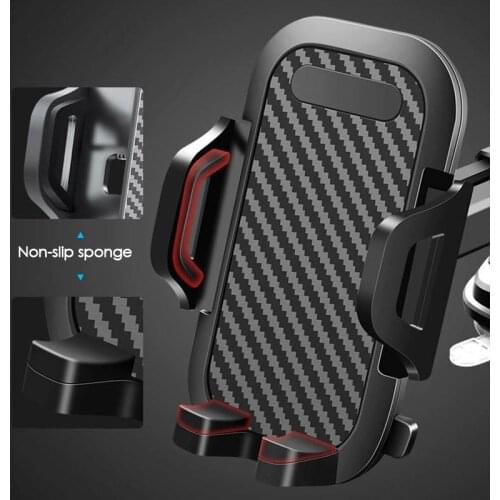 Phone Holder Car Multifunctional Mobile Phone Bracket 360 Degree Sun Visor Mirror Dashboard Mount GPS Stand