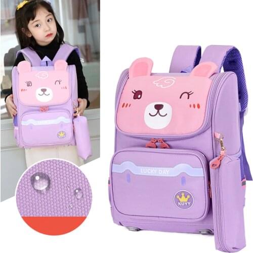 Children School Bags For Girls 6-12 Years Kids 3D Cartoon Backpacks School Bag Knapsack Kids Satchels Lovely Cat Backpacks Girls