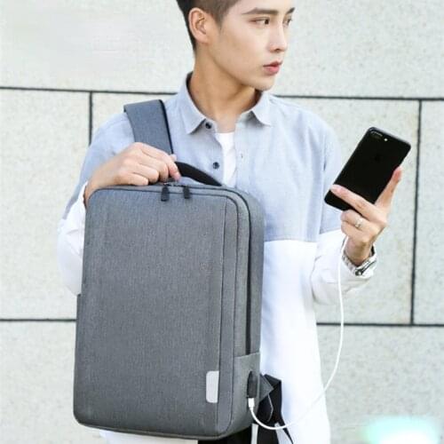 Mens Backpack Travel Business Trip Laptop USB Charging Interface Backpack Simple Outside Bag Travel Daypacks Male Leisure