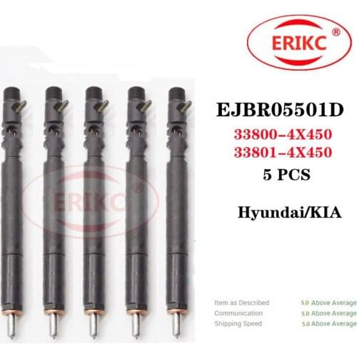 ERIKC 5 PCS EJBR05501D Auto Parts Fuel Injector EJBR 055 01D OEM 33800-4X450 33801-4X450 FOR Delphi