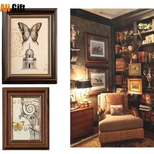 Europe Black Wooden Frame for Photos Frames Wood Cheap Modern Wall Photo Frames Wedding Family Collage Moldura Para Quadros