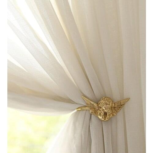 Brand New 2PCS Pure Brass Angle Curtain Hook Wall Tie Back Hooks Home Curtain Drapery Holdback Hanger Holder Decoration Hooks