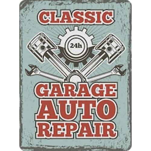 Classic 24h garage auto perair new york moto car sticker decal
