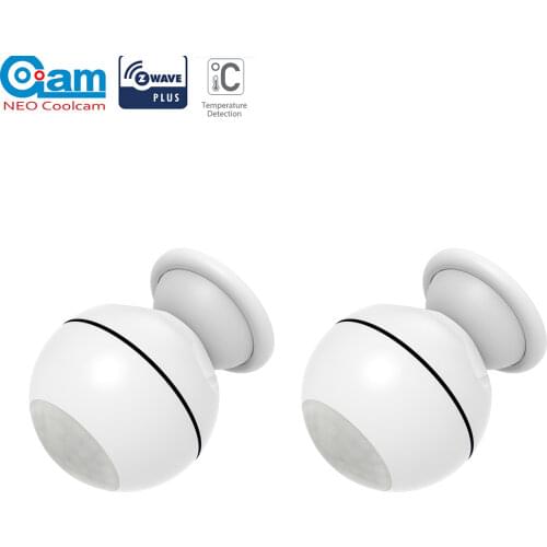 NEO COOLCAM 2pc/lot Z-wave Plus PIR Motion Sensor Detector Home Automation Power Operated Z wave Alarm System Motion Sensor