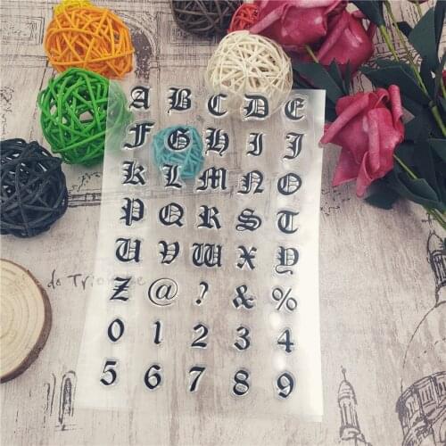 PANFELOU letter digital Transparent Silicone Rubber Clear Stamps cartoon for Scrapbooking/DIY Easter wedding album