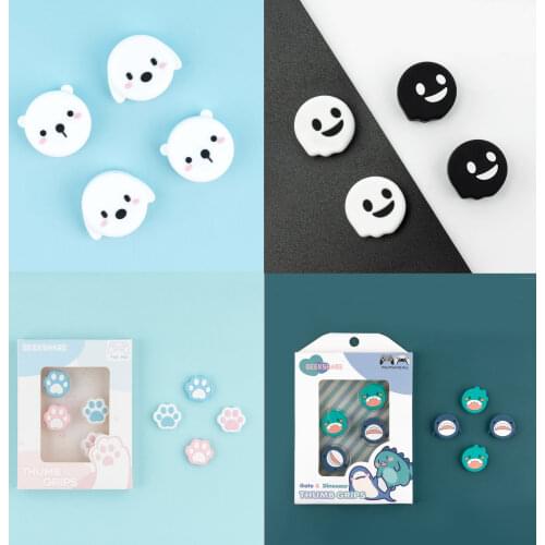 Ghost Dog Thumb Stick Grip Cap Joystick Cover For Sony Dualshock 4/3 PS5/PS4/PS3/Xbox 360/Switch Pro Controller Thumbstick Case