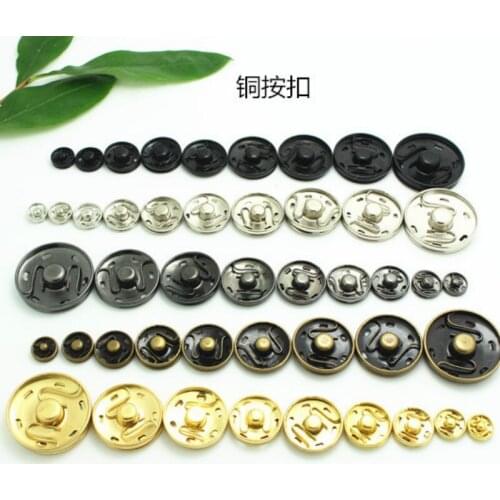 Diy Apparel Sewing Button Copper Plating Color Snap Suits Buttons 100pc/lot