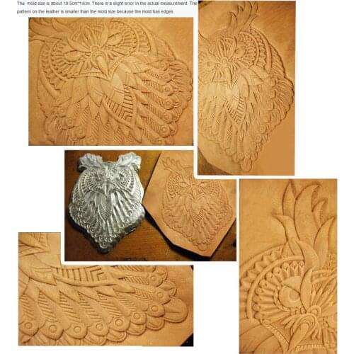 Hand-work unique design leather working tools carving punches stamp craft tools- 3D Owl pattern