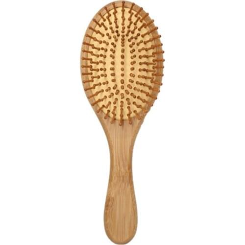 Solid Wood Paddle Hairbrush With Wood Bristles For Massaging Scalp Hairdressing And Massage Square Comb Hair Comb