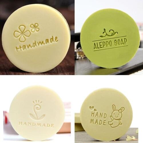 Rabbit flower leaf Handmade Pattern Stamp Home Cleaning Natural Seal Acrylic Transparent Soap Stamp For Diy Making Chapter Too