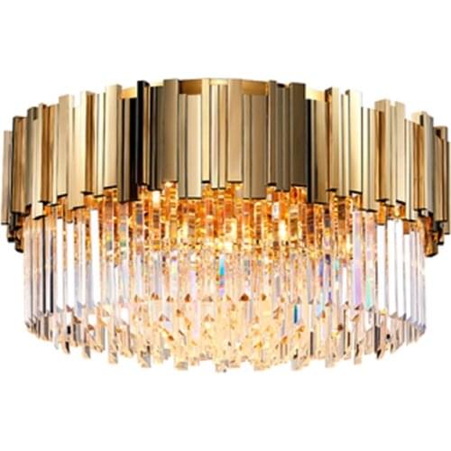 Modern Round Silver Gold Crystal Designer Lamparas De Techo LED Ceiling Lights.Ceiling Light.Ceiling Lamp For Foyer