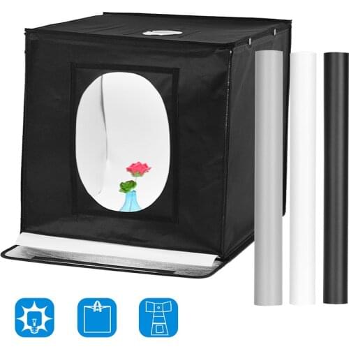 Professional Foldable Photo Studio Shooting Tent kit Photo Box 24*24*24 Inch Adjustable Brightness Table Photography Light Box