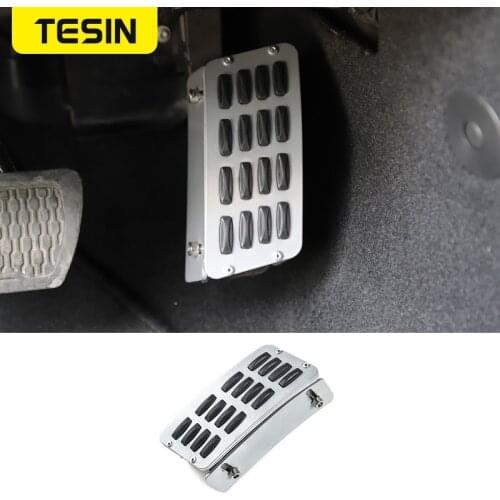TESIN Car Pedals for Wrangler JK JL JT Car Foot Pedal Board Throttle Pedal Plate Accessories for Jeep Wrangler JK JL 2007-2019