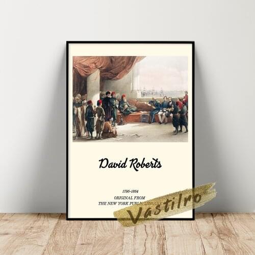 David Roberts Exhibition Poster, Interview With The Viceroy Of Egypt At His Palace Wall Painting, Roberts Retro Figure Wall Art