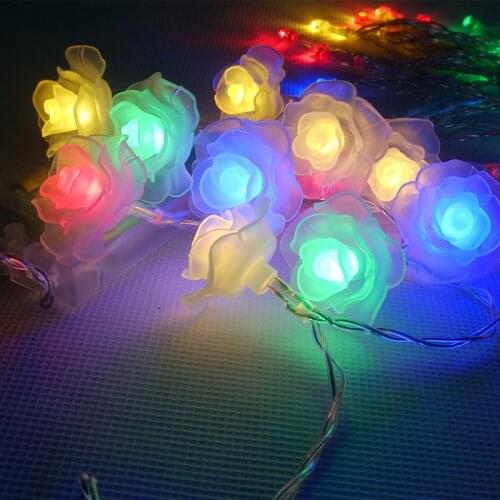 2020 new 3m 20 LED String lights Rose Colorful Christmas Lights Battery Operated for Valentine Wedding party Garland Decoration