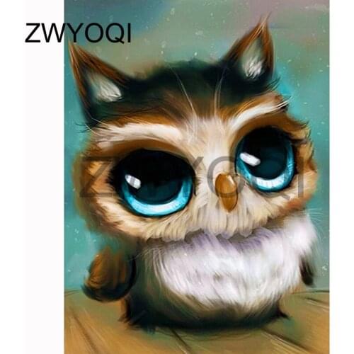 DIY 3D Diamond painting owl cat Full Square Diamond embroidery Cross stitch owl cat Cartoon Full Round Diamond mosaic owl cat